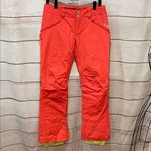 Burton DayRide Women’s Small Orange / Salmon Snowboard Ski Pants Thermolite